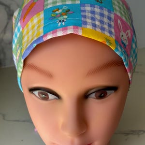 Patchwork Easter Scrub Cap image 2