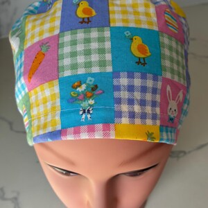 Patchwork Easter Scrub Cap image 4