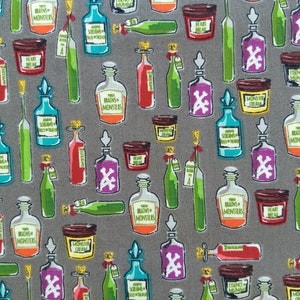 Witches, Love, and Magic Potions , Halloween 1/2 Yard Cotton FABRIC