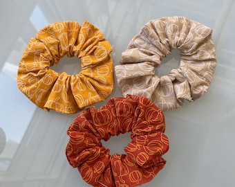 Pumpkins Fall Hair Scrunchies
