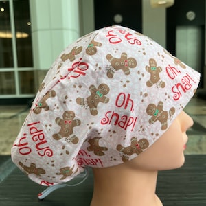 Oh Snap! Gingerbread Funny Christmas Scrub Cap
