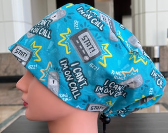 On Call Funny Scrub Cap