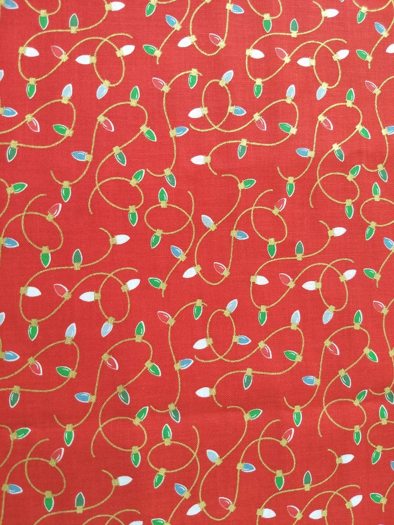 Colorful Christmas Lights 1/2 Yard Cotton FABRIC Etsy