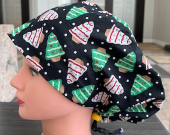 Christmas Tree Cake Christmas Scrub Cap