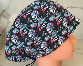 Dont Be Salty  Funny Skeleton Scrub Cap