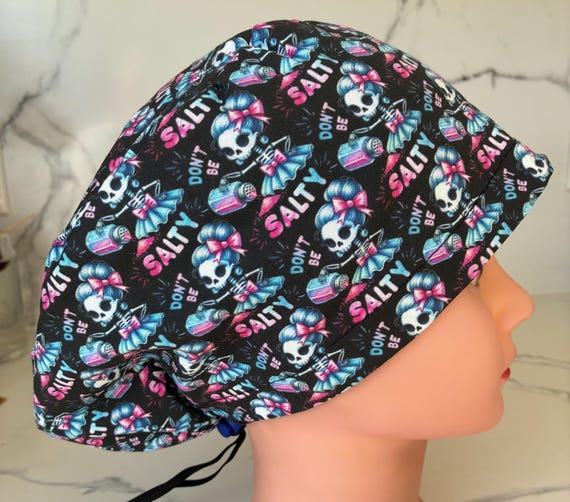 Dont Be Salty  Funny Skeleton Scrub Cap
