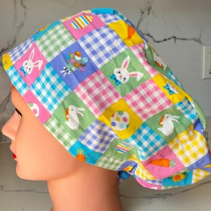 Patchwork Easter Scrub Cap