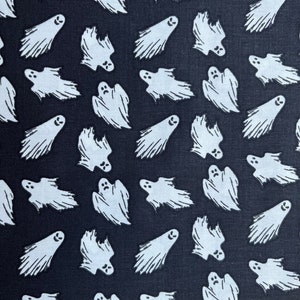 Mini Ghost Glow in the Dark Halloween Fabric Half a Yard