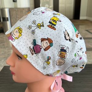 Friends and Snoopy Easter Scrub Cap