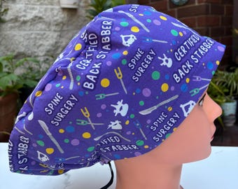Certified Back Stabber Funny Anesthesia Scrub Cap