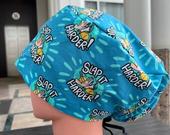 Slap it Harder Funny Scrub Cap Euro Style