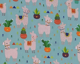 Remnant Cotton Fabric Llama heavy weight  fabric. 1 1/2 Yards Llama Cotton Fabric 44'' Wide Remnant Fabric