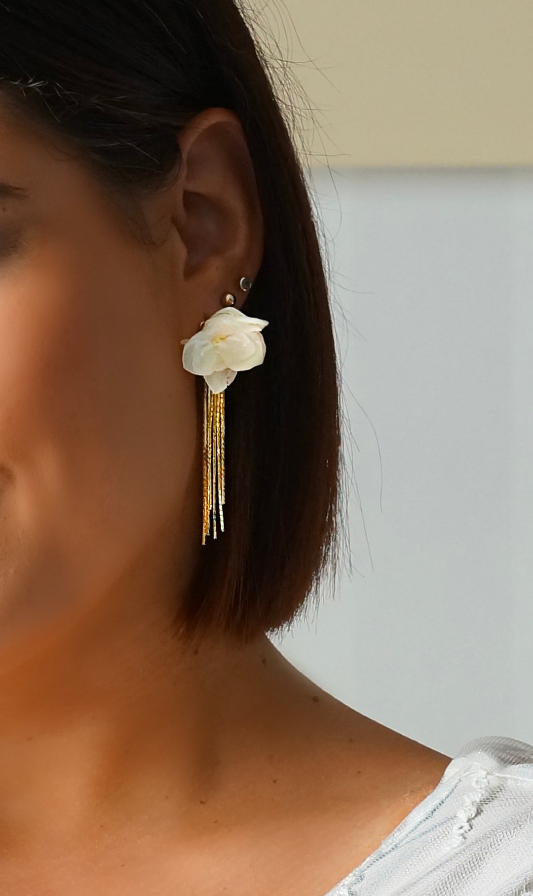 Flat Chain Pendant Made of Preserved Fresh Flowers From Japan - Etsy