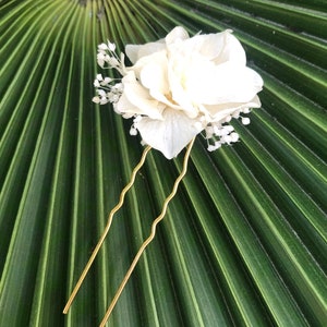 pic à chignon en fleurs naturelles stabilisées image 2