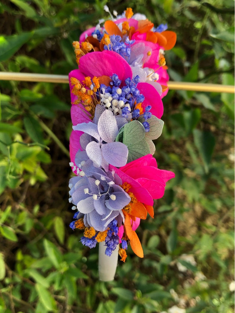 headbands made of preserved natural flowers image 4