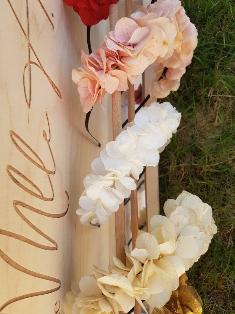 headbands made of preserved natural flowers image 6