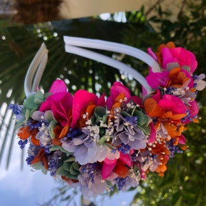 headbands made of preserved natural flowers image 1