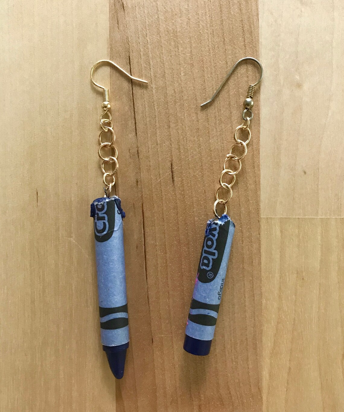 Blue Crayola Crayon Earrings Etsy