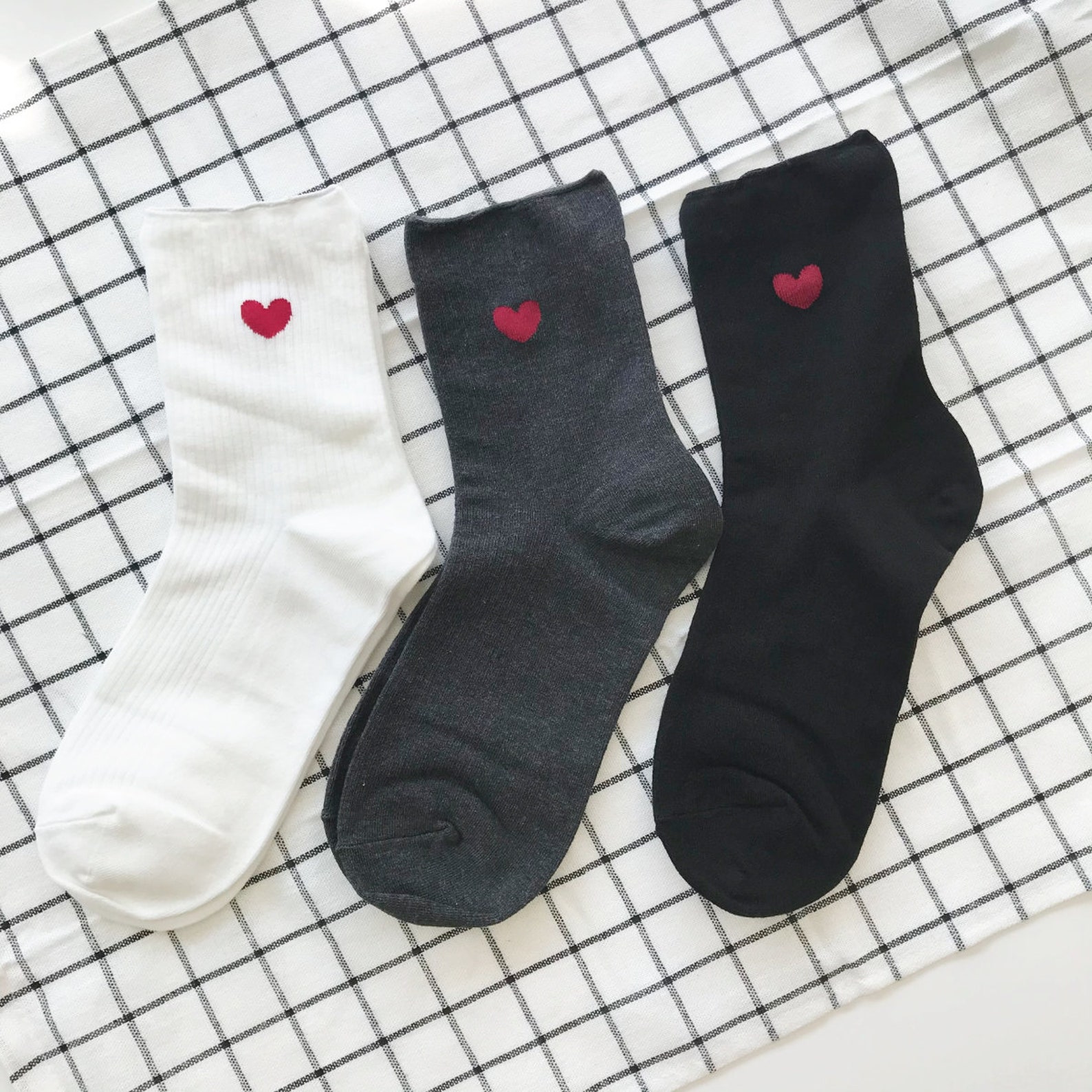 Heart Socks Red Heart Cotton Socks Cute Socks Heart Socks - Etsy Ireland
