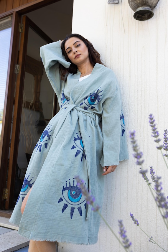 kimono ladies dressing gown Women's Silk Satin Robes Best Japanese Robe Floral Crane Kimono Luxury Dressing Gown One Size Birthday Gift Anniversary Chritsmas Gift for her |
