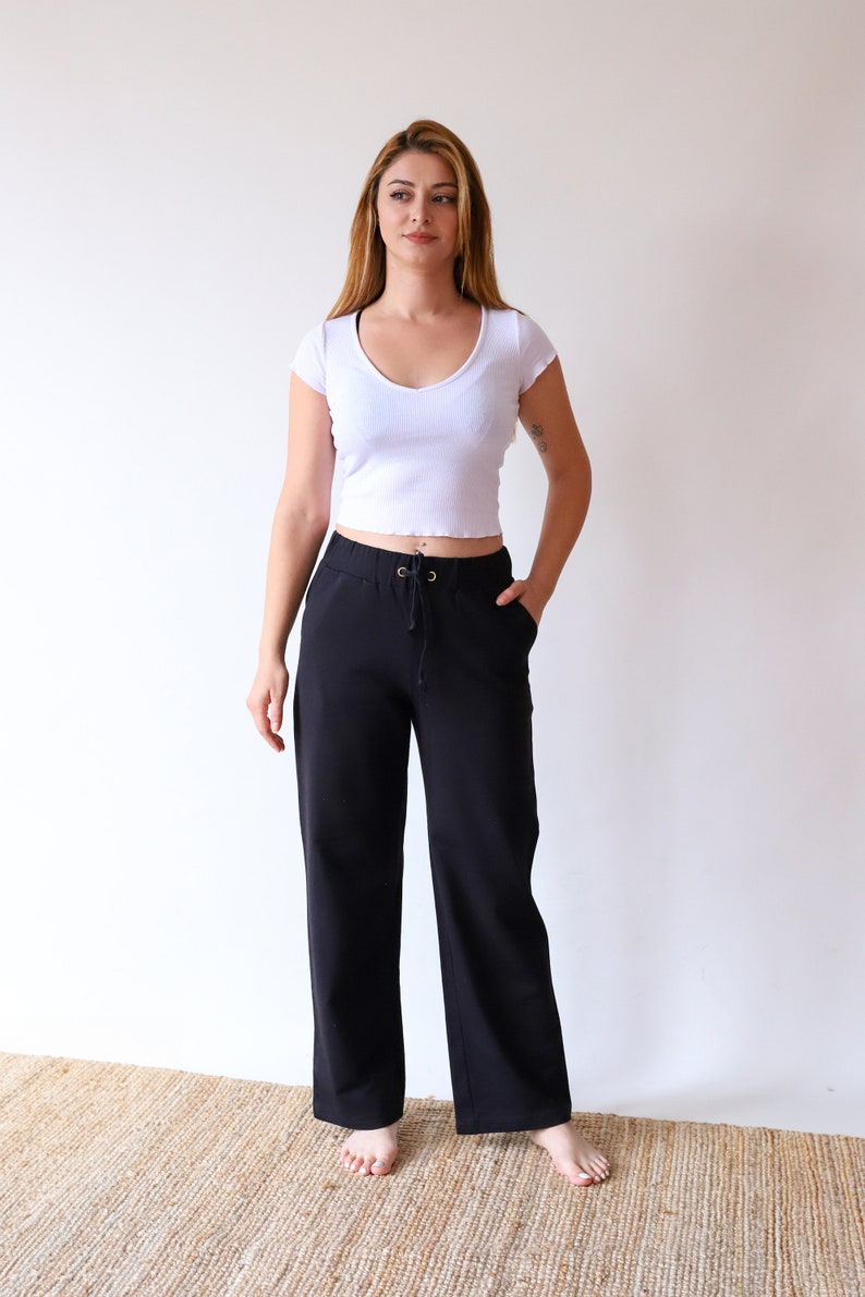 black pants
yoga pants for women
cotton pants
women pants
loose pants
high waist pants
wide leg pants
palazzo pants
lounge pants
women joggers
casual pants
elastic waist
sport pants