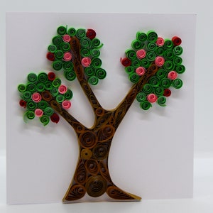 Biglietto d'auguri d'albero in fiore / Biglietto di auguri unico fatto a mano / Celebrazioni di congratulazioni / Ti manca pensando a te / Ti amo molto