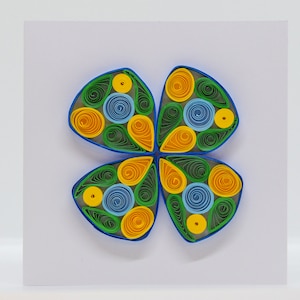 Lustige Quilled Karte| Abstraktes Quilling Design| Happy Birthday Jubiläum| Florale Grußkarte| Sommer bunt| Denk an dich| Eine Anmerkung zu sagen