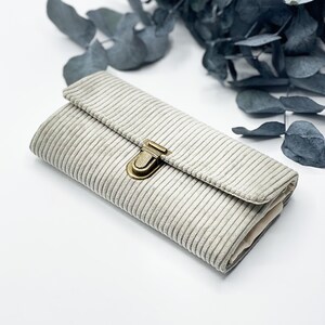 Cartera de pana, cartera de pana gris claro: ¡elegante, espaciosa y perfecta para llevar! Cartera pana gris, cartera pana, cartera