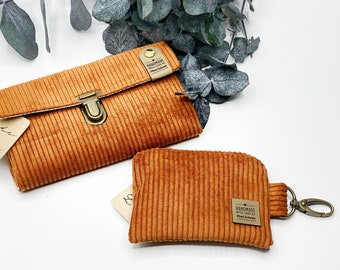 Wallet set corduroy, corduroy wallet: stylish, spacious & perfect for on the go! Wallet corduroy in a set, purse, ladies mini wallet