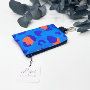 Mini billetera con estampado de leopardo, billetera pequeña, monedero, mini billetera, mini monedero, mini estuche, monedero de leopardo