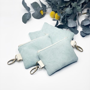 Mini portafoglio FineCord verde menta, portafoglio piccolo, borsellino, mini portafoglio, mini borsellino, mini astuccio, portamonete