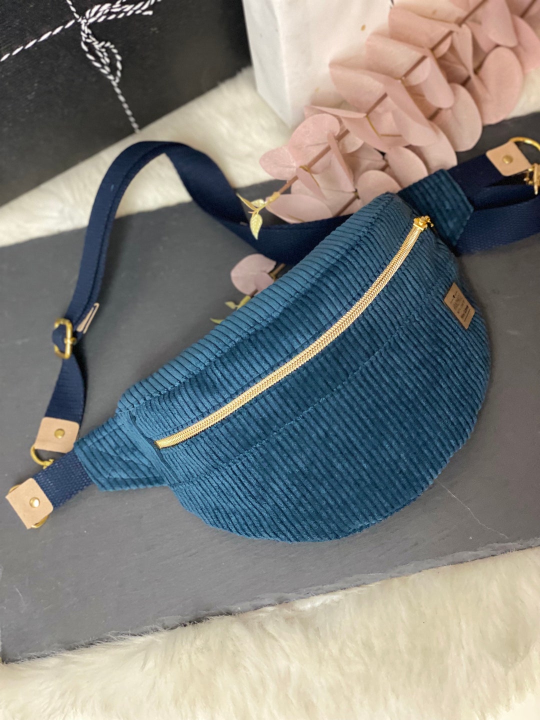 BUMPER BAG CORD INDIGO Belt Bag Cord Blue Hipbag Cord Etsy
