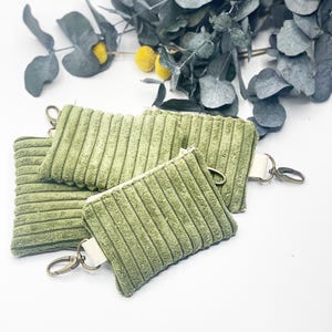 Mini billetera BreitCord Pistacho, billetera pequeña, monedero, mini billetera, mini monedero, mini estuche, monedero