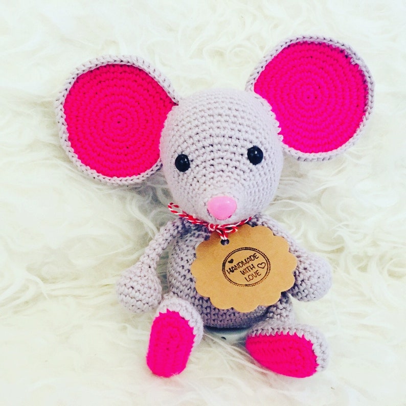 Playclock mouse wish color wish melody personalized crocheted