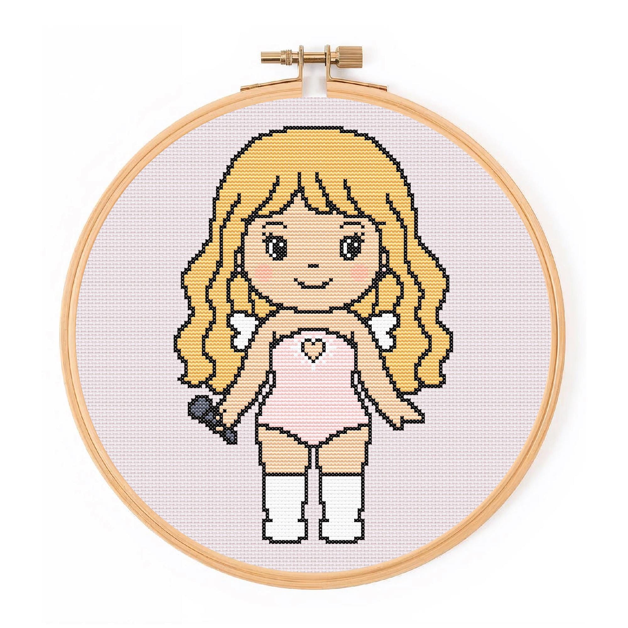 Sabrina Carpenter Sonny Angel Cross Stitch Pattern PDF - Etsy