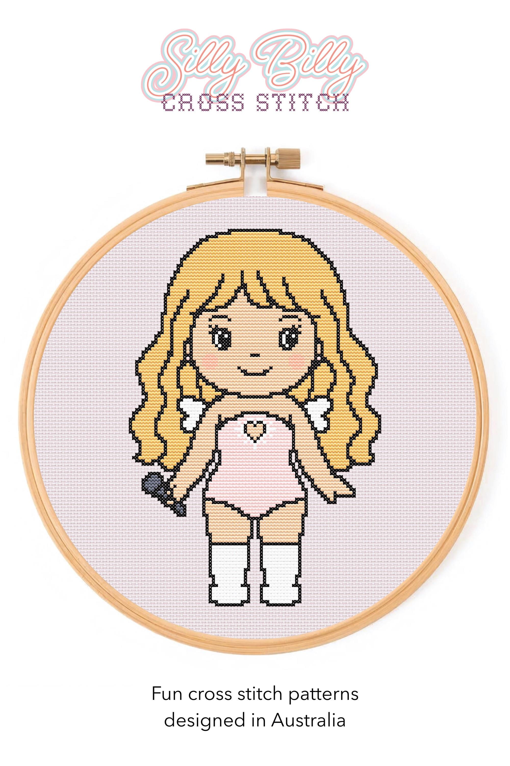 Sabrina Carpenter Sonny Angel Cross Stitch Pattern PDF - Etsy