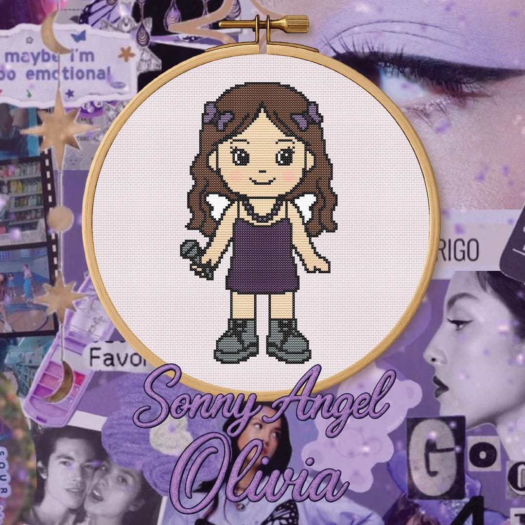 Olivia Rodrigo Sonny Angel Cross Stitch Pattern PDF - Etsy
