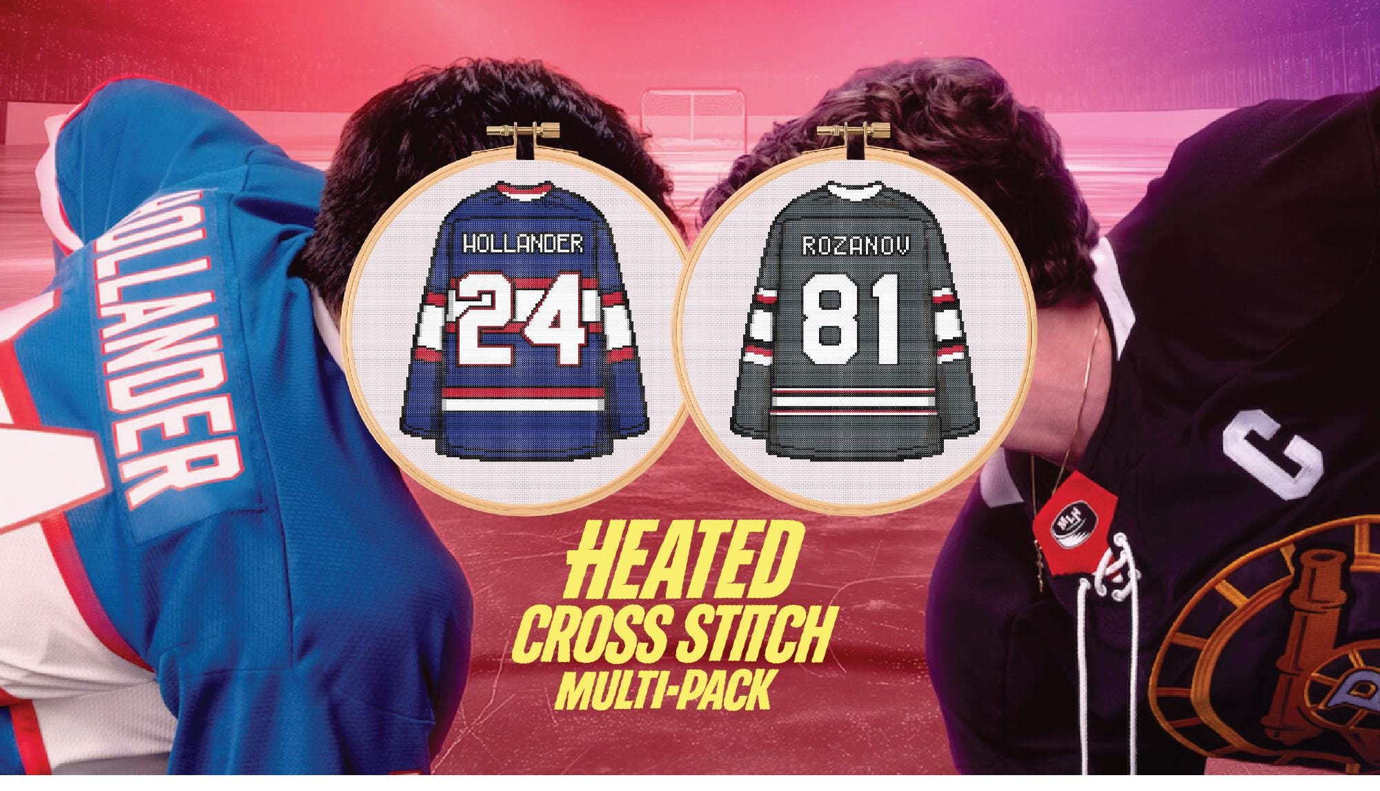 Heated Rivalry Bundle: Hollander and Rozanov Jersey Cross Stitch