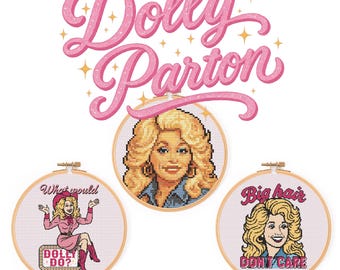 Pacote de padrões de ponto cruz da Dolly Parton: Ícone da música country (PDF)