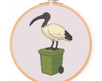 オージービンチキンクロスステッチパターントキ鳥デジタルPDF