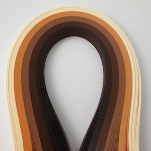 1000 Tiras de Papel Quilling Paleta de Outono 5 mm 80 gsm A01, 5 pacotes