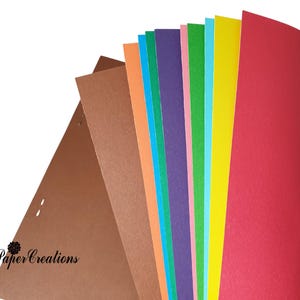 Papel cartão colorido A4 10 folhas 10 cores 140 g/m² Lively Paper Creations