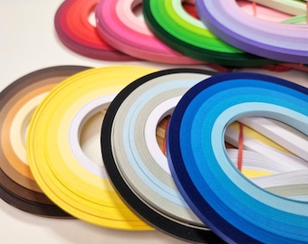 Quilling Paper Strips - 3mm, 5mm, 7mm, 10mm Widths - Paper Crafting Supplies