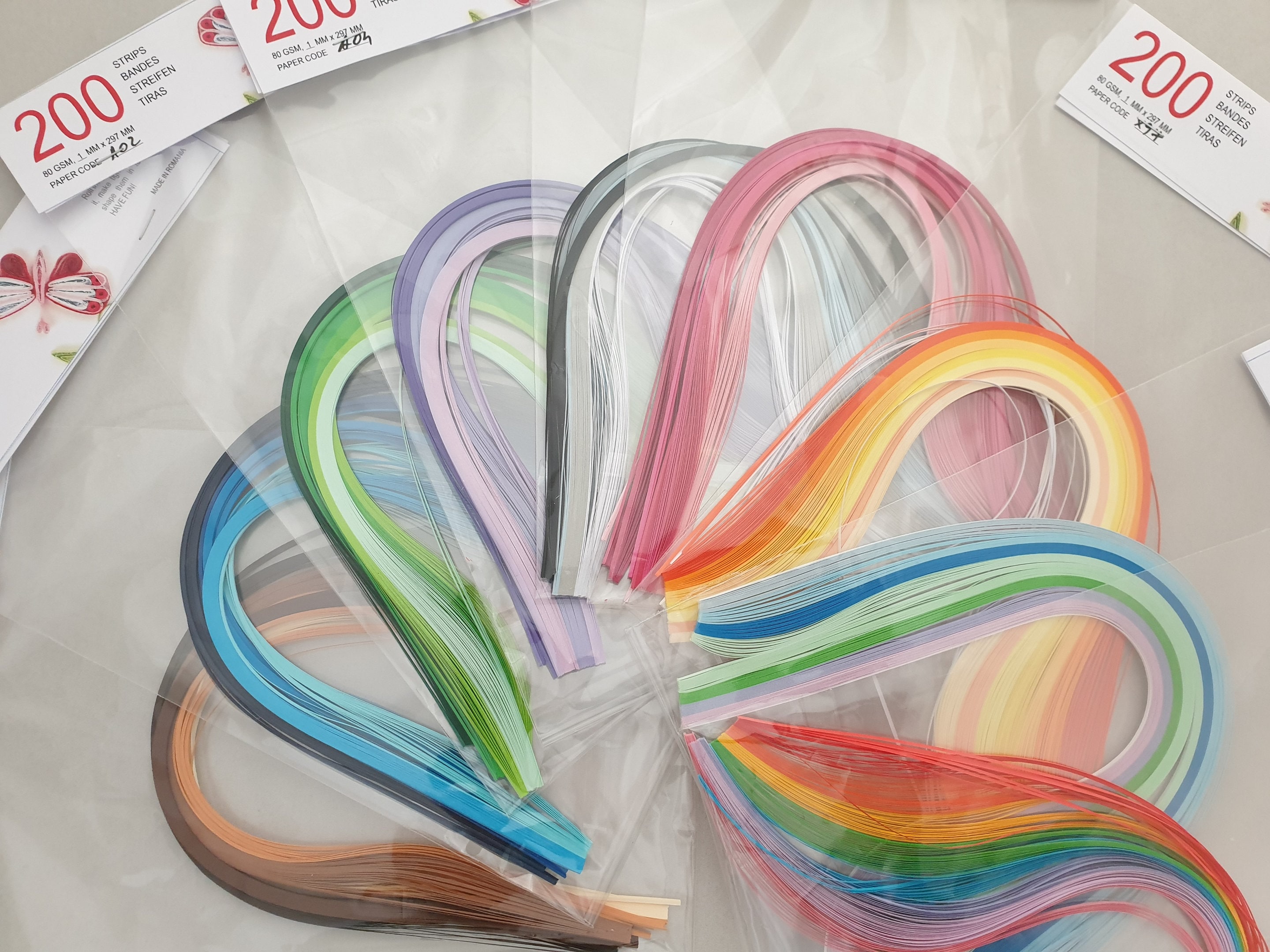 Bandes de papier pour quilling de 1 mm, 80 g/m² -  France