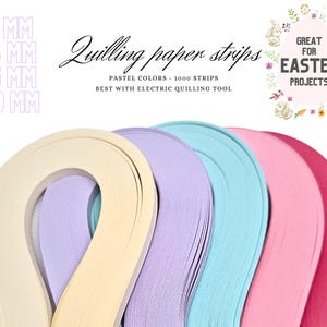Carta per quilling pastello 1000 strisce/set per lavoretti di carta pasquali Variazioni disponibili Creazione di biglietti Regalo Personalizzato Ideale per strumento elettrico per quilling