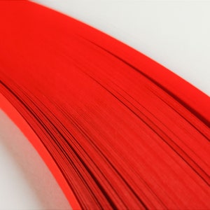1000 strisce di carta per quilling rosse 5 mm 80 gsm, R25, 5 confezioni