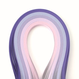 1000 Tiras de Papel Quilling Paleta Roxa 5 mm 80 g/m² A04, 5 pacotes