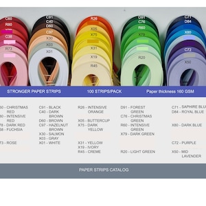 Custom Quilling Paper Strips, Color & Width Choice, 20 Packs image 6