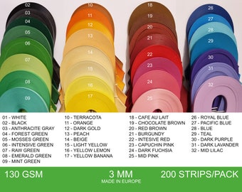 3 mm 200 Quilling Paper Strips 130 gsm