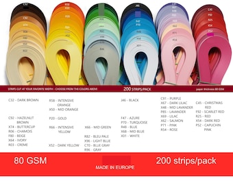 5mm Quilling Paper Refill Bundle – Choose Your Colors, EU-made